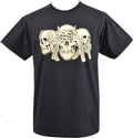 Mens Skull T-Shirt Hear no Evil, See no Evil, Speak no Evil Skeleton S-5XL