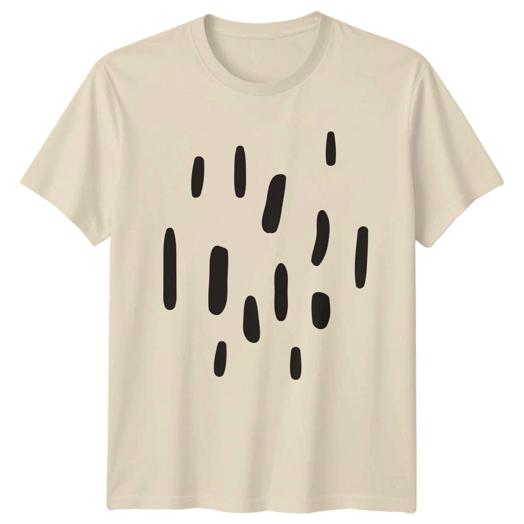 Simple Modern Abstract Dash Pattern T-Shirt Organic Art Pattern Birthday Gift