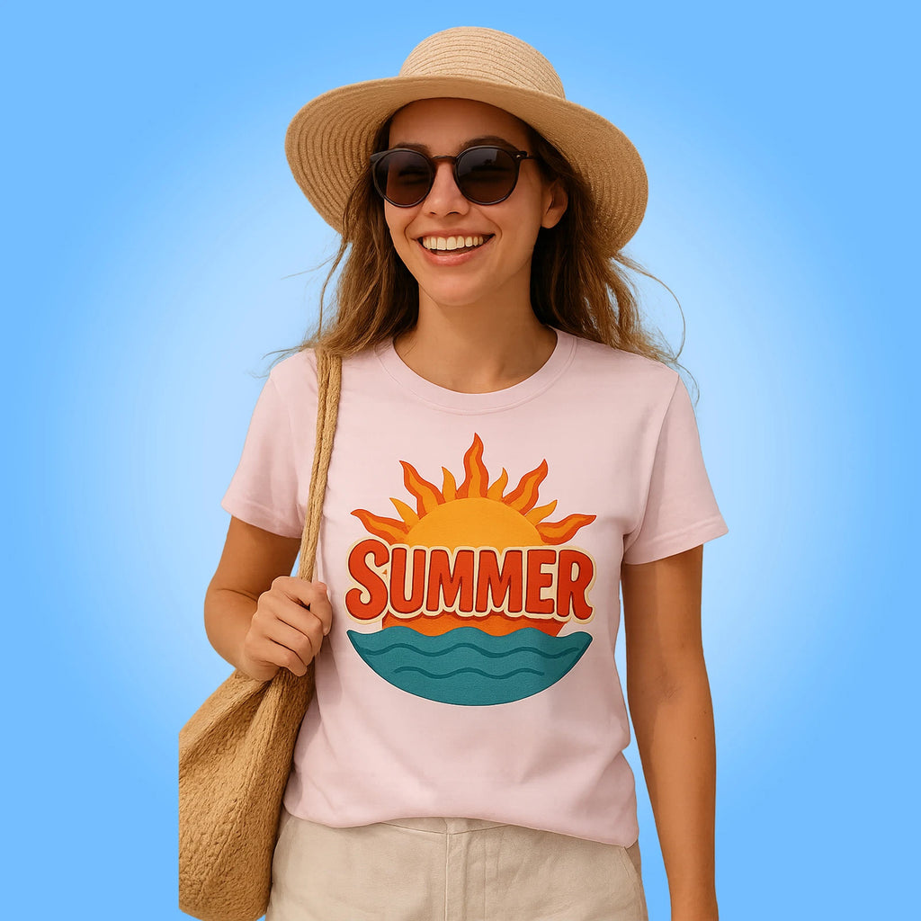 Summer Vibes T-Shirt Unisex Cotton Tee for Beach, Travel & Sunshine Fun