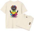 Braided Man Meditating Peace Unisex T-Shirt, Boho Urban Streetwear Fashion Tee