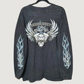 Y2K Orange County Choppers OCC Long Sleeve Shirt Black XL 2005 New York Flame