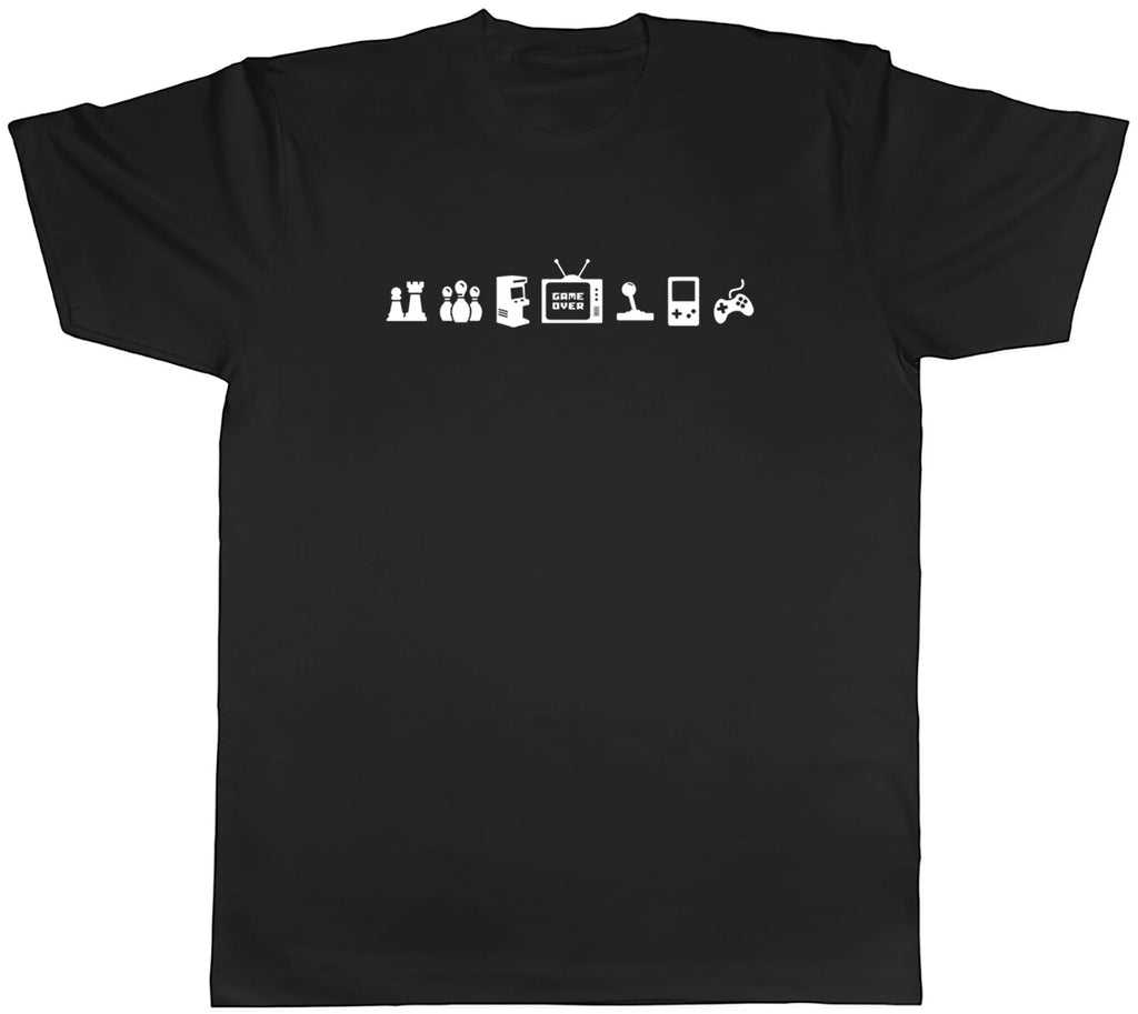 Evolution of Gaming Mens Unisex T-Shirt Tee