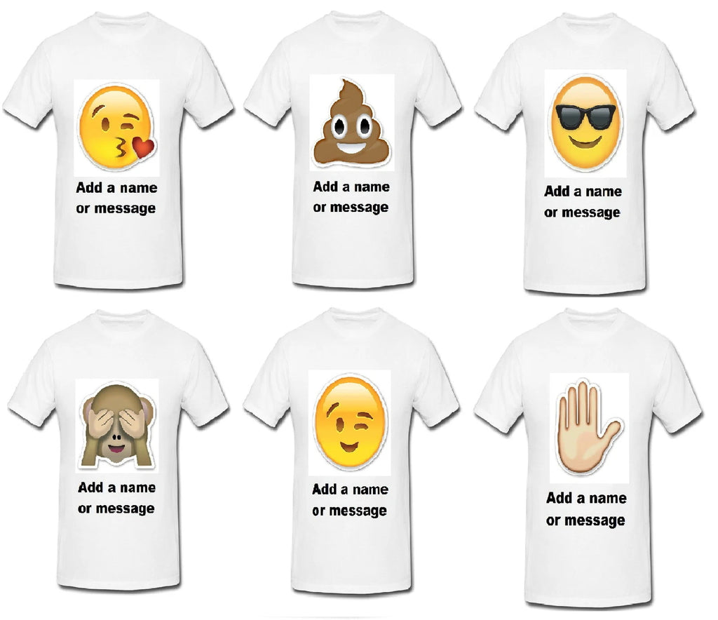Personalised Adult Emoji T Shirts, Adult Emoji T Shirt, Emoji T Shirts