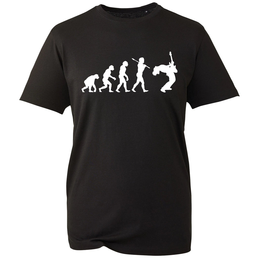 Evolution of Rock Guitar T-Shirt Mens Funny Musician Graphic Tee Rocker Gift UK