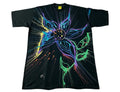 Vintage Art Wave USA Abstract Flower Paint Splatter Graphic Tee T-shirt L W405