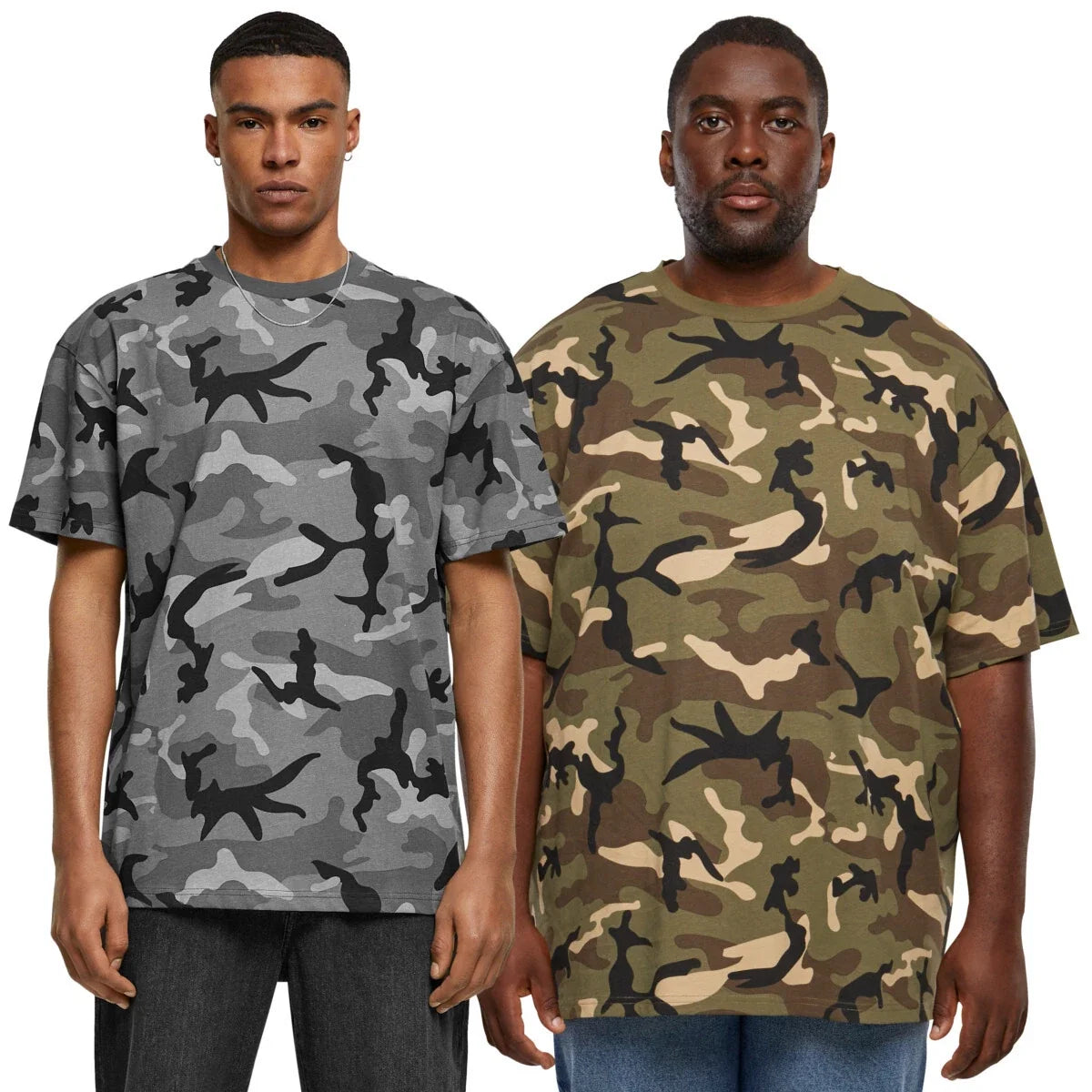 Urban Classics Heavy Oversized Camo Tee Men's Camouflage Cotton T-Shirt New