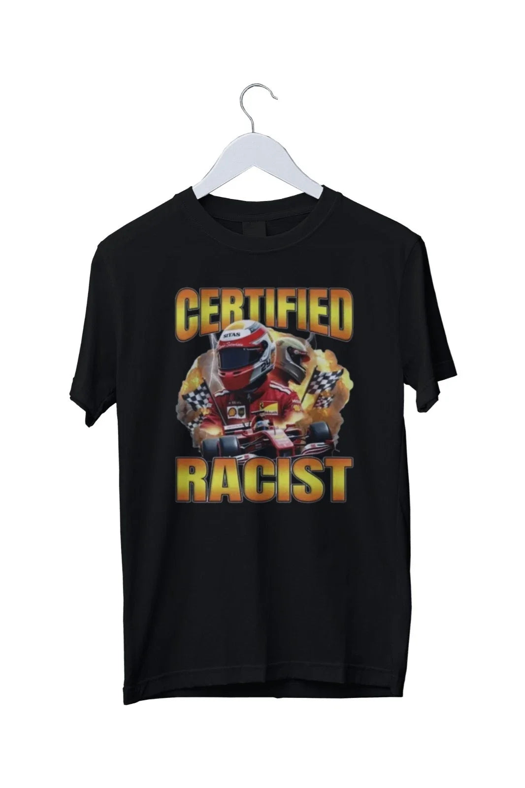 Professional Certified Racist Racing Graphic Unisex T-Shirt S M L XL 2 3 4 XL