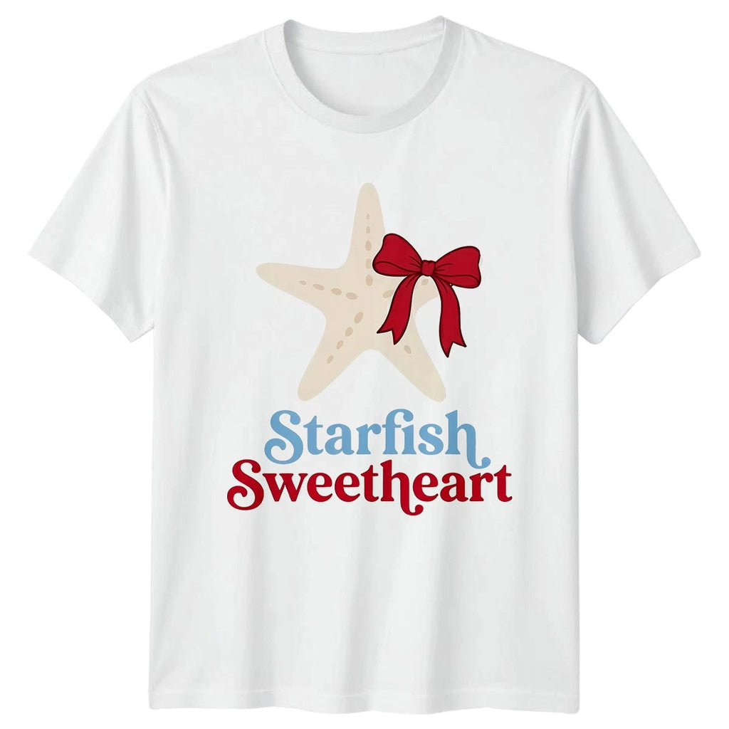 Cute Starfish Sweetheart Womens T-Shirt Coquette Beach Life Gift For Her