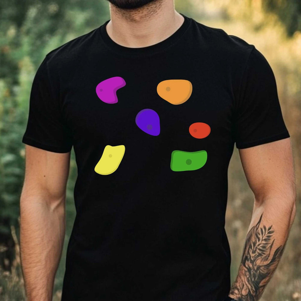 Mens Bouldererer Climbing Motif Cotton T-Shirt Size XS to 5XL