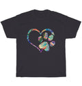 Animal Rescue Dog Paw Print Tie Dye Rainbow Dogs Pet Animal Lover T-Shirt Unisex