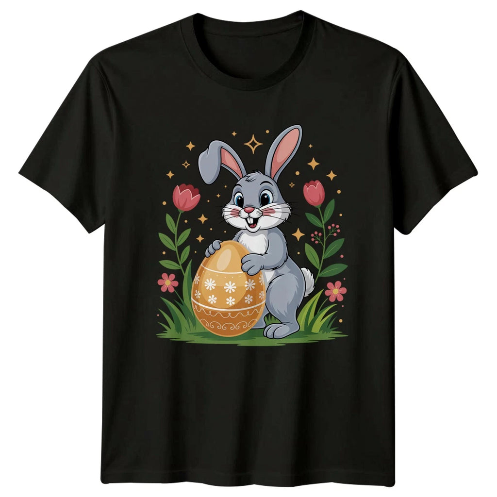 Cute Bunny Holding Easter Egg T-Shirt Easter Holiday Easter Gift For Him And Her