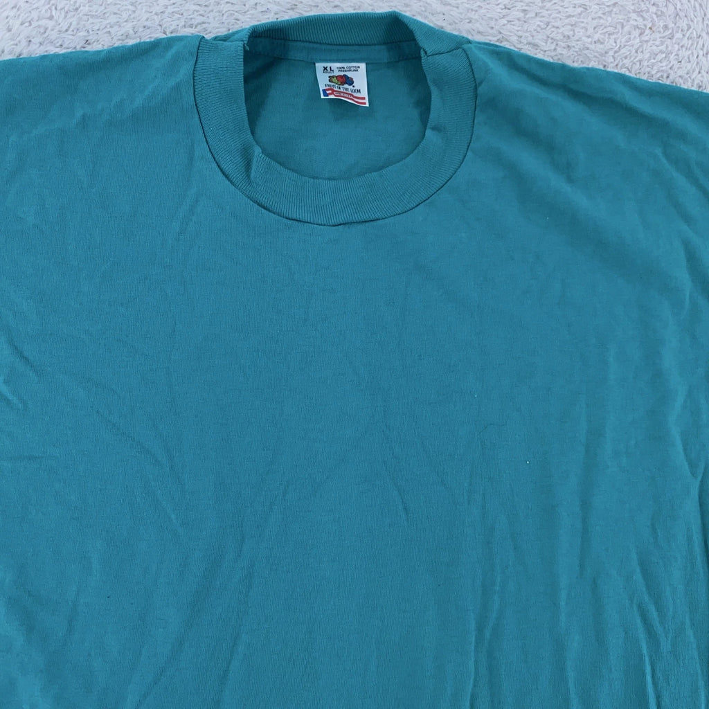 Vintage Blank Fruit of the Loom Shirt Mens L/XL Made USA Tee T-Shirt 90s