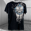 00s Y2K Fluer De Lis Grunge Archaic Affliction Shirt Sz S/M