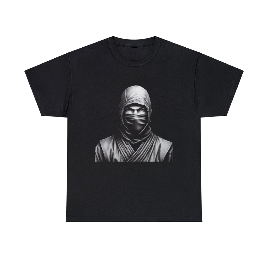 Unisex Adult T Shirt Ninja Warrior Graphic Pencil Art Minimalist Streetwear