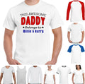 Personalised This Awesome Daddy Belongs To Mens Funny Father's Day T-Shirt Gift