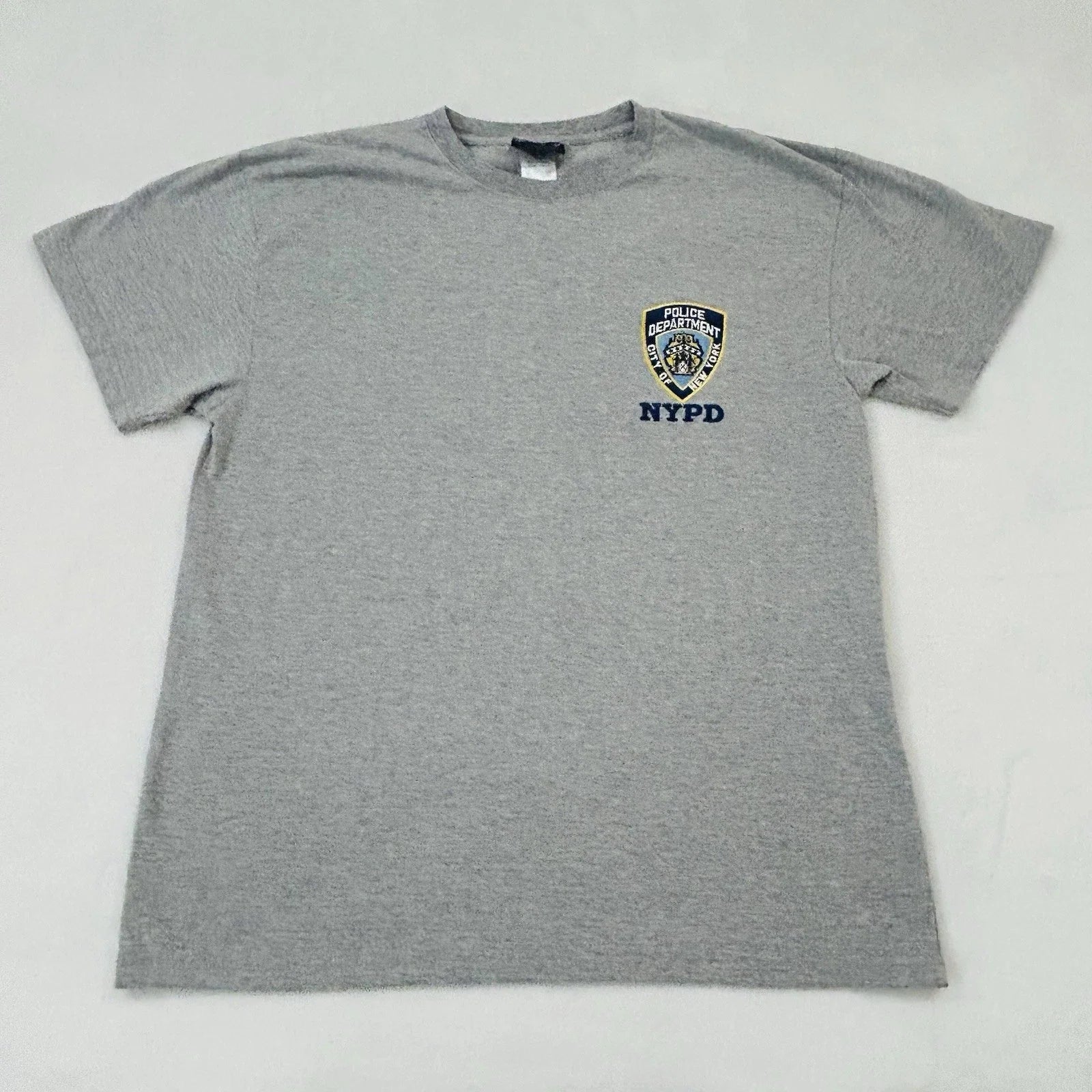 Vintage Y2K Official New York Police Department NYPD Gray Tee Shirt Men’s XL