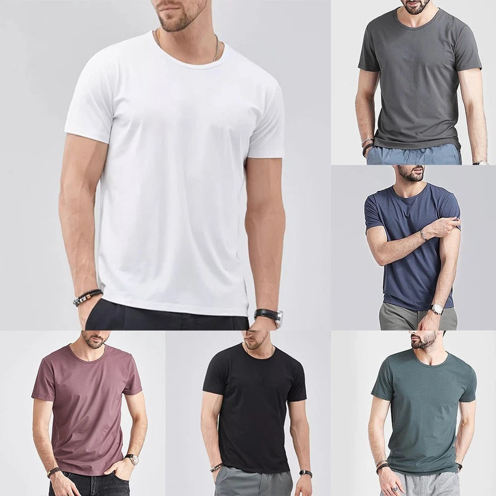 Men's Summer Cool Feeling Breathable Short Sleeve T shirt Active Lifestyle