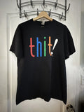 Vintage thit! Community Pop Culture Tee Men’s Large Black Funny Shirt Art Logo