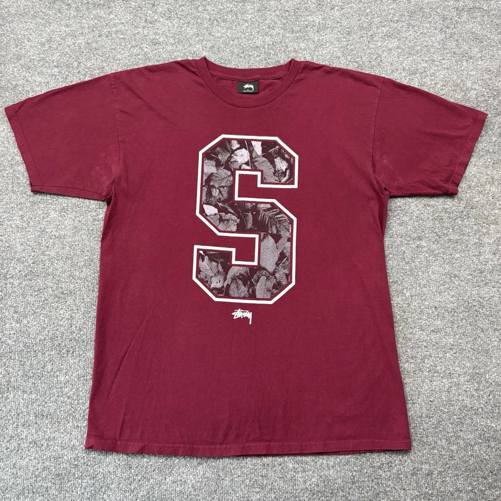 Stussy T Shirt Mens Large Red Double Sided Graphic Tee Skater Grunge Street Y2K