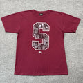 Stussy T Shirt Mens Large Red Double Sided Graphic Tee Skater Grunge Street Y2K