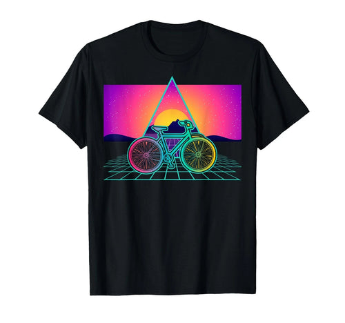 Aesthetic Vaporwave Cyclist Biker Bicycle Biking Cycling Tee T-Shirt