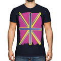 Pop Art Union Jack Mens Fashion Print Top Great Britain Flag GB Team