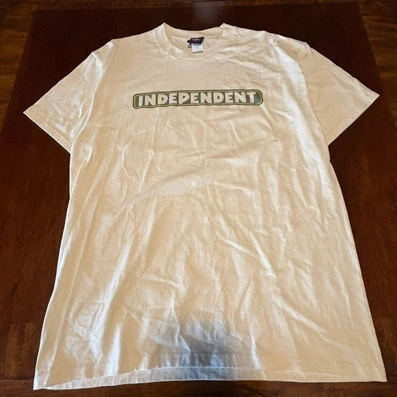 Independent Trucks T Shirt Cream Logo Skateboard Streetwear Tee Large