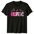 Nurse Floral Graphic T-Shirt Cute Nurse Appreciation Gift T-Shirt