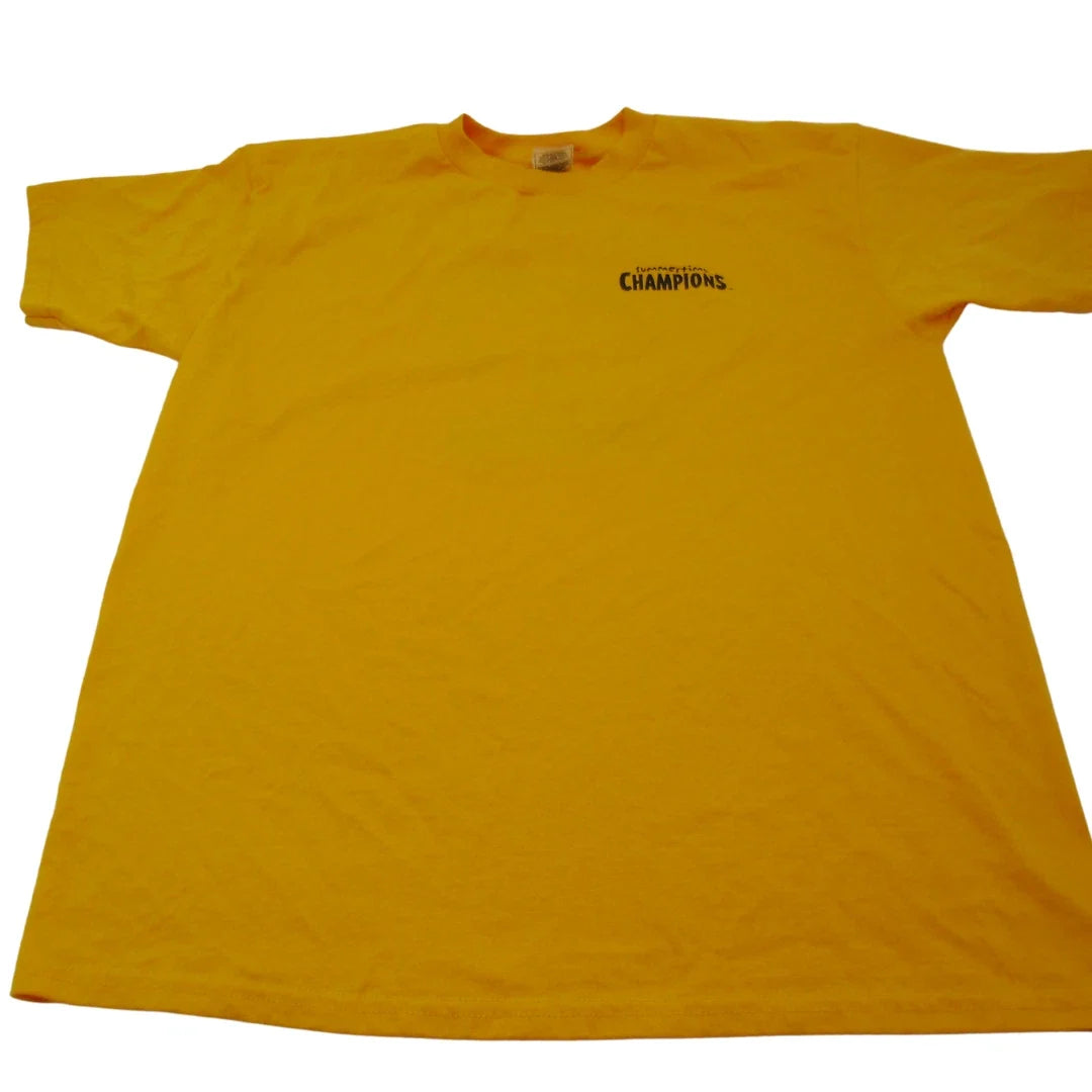 Fruit Of The Loom Shirt Men's XL Yellow Summertime Champions Short Sleeve