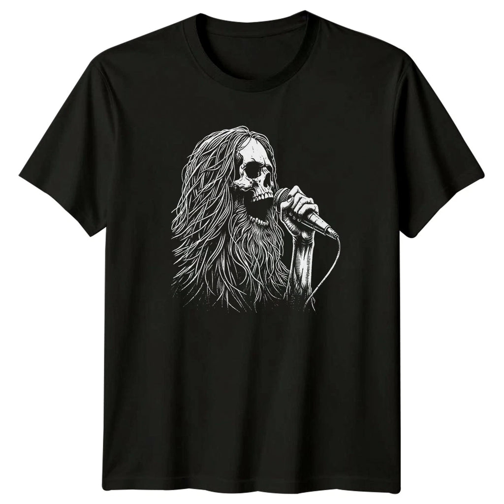 Skull Sings Mens T-Shirt Heavy Metal Fathers Day Gift For Him