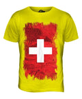 SWITZERLAND GRUNGE FLAG MENS T SHIRT TEE SHIRT XS S M L XL 2XL 3XL 4XL 5XL