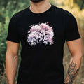 Mens Watercolour Flower Tree Motif Cotton T-Shirt Size XS to 5XL