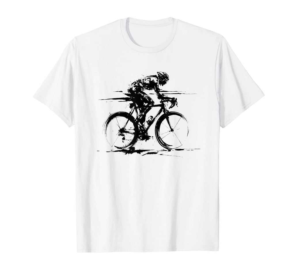 Minimalist Cyclist Ink, Modern Road Bike Art T-Shirt