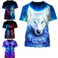 Graphic Animal Wolf unisex 3D womens/mens Short Sleeve T-Shirt Casual Tops Tee