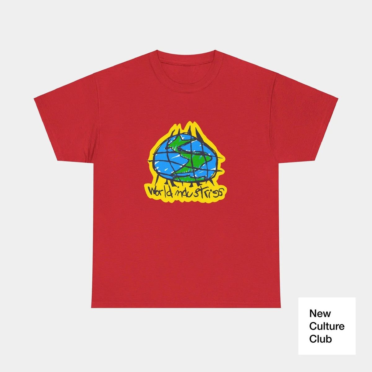World Industries Globe Sketch Skate Classic Skateboarding 90s Design T Shirt Tee