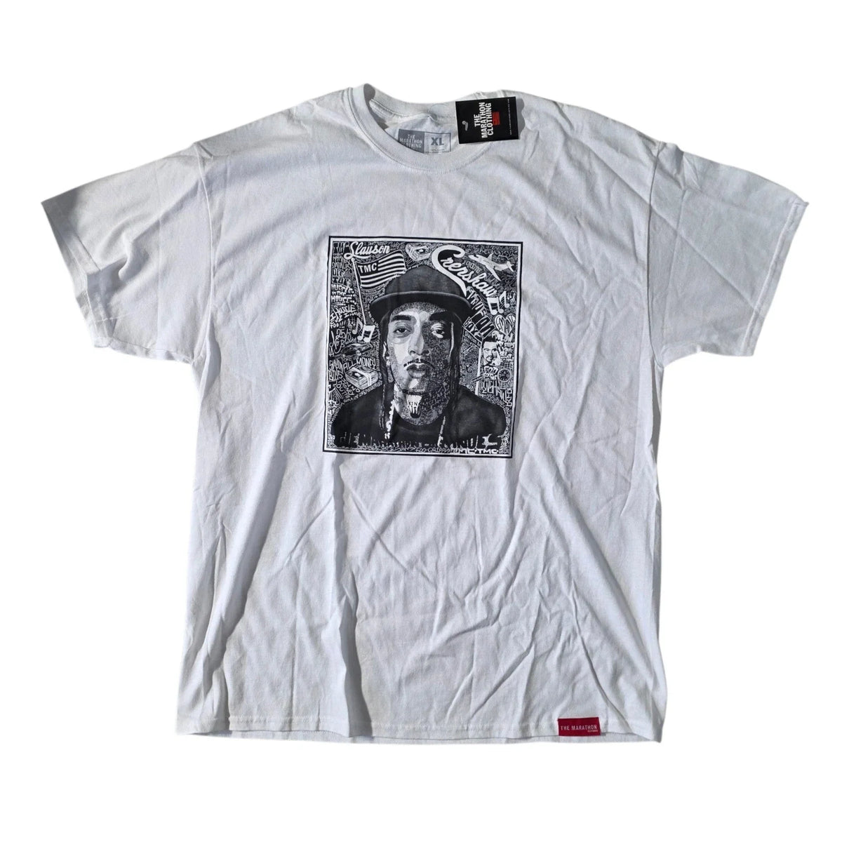 The Marathon Clothing Nipsey Hussle Crenshaw White T-Shirt Men's XL NWT