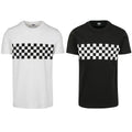 Urban Classics Check Panel Tee Men Checkerboard T-Shirt Schachbrett Schwarz