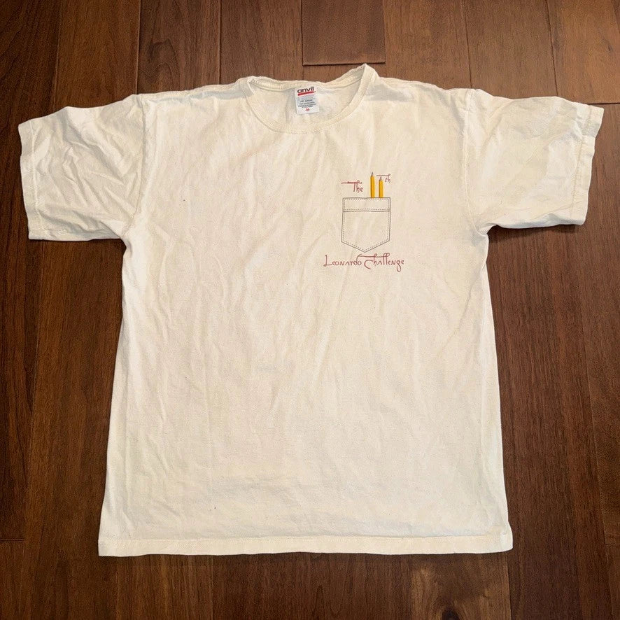 Leonardo Challenge 2005 T Shirt Da Vinci Sketch Anvil Medium Art Graphic