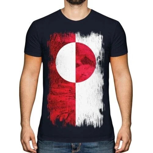 Greenland Grunge Flag Men's T-Shirt Kalaallit Nunaat Greenlandic