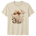 Boho Floral T-Shirt Womens Spring Nature Gift For Her
