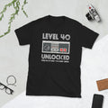 Level 40 Unlocked Video Gamer 40th Birthday Gift T-Shirt