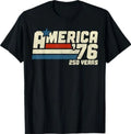 250th Anniversary USA Shirt America Retro 250 Years 1776 2026 Tee T-Shirt