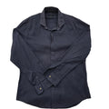 Zara Man Men's Navy Slim Fit Cotton Blend Canvas XL Button-Up Shirt Long Sleeve