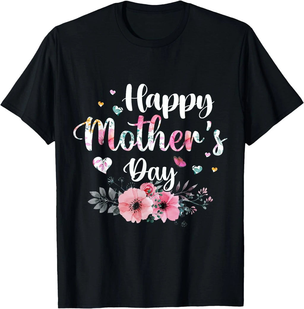 Happy Mother's Day 2026 Cute Floral for Women Mom Grandma T-Shirt
