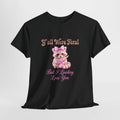Y'all Were Feral But I Lowkey Love You Cute Coquette Raccoon, Premium Soft Tee
