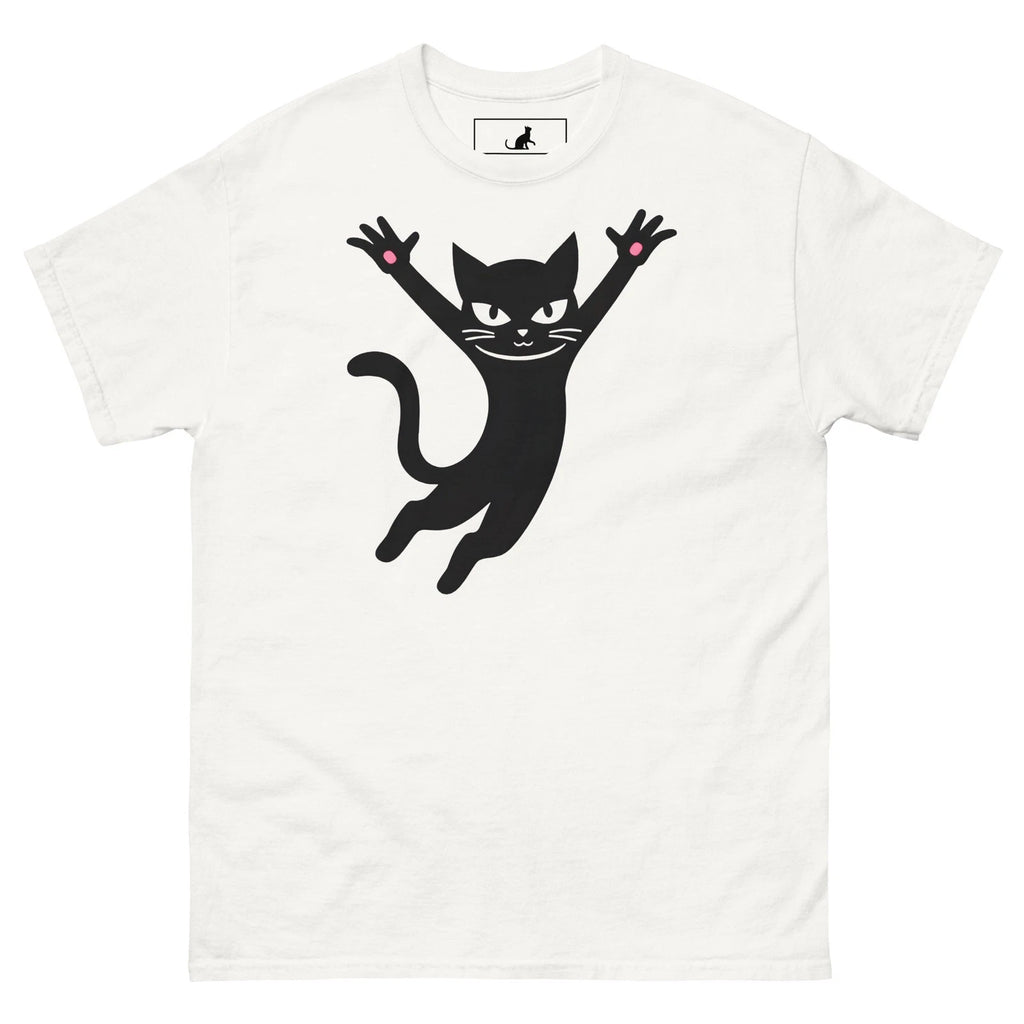 Funny Chaos Cat T Shirt Minimalist Black Cat Meme Graphic Tee Unisex Gift