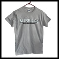 NWOT Gildan Ultra Cotton Marriage #1 Cause of Divorce Gray Graphic Tee Small