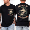 Father of Mayhem T-Shirt, Mother of Mayhem Shirt, Tattoo Style Skull Snake Tee