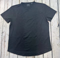CUTS Clothing Men’s T-Shirt Curve Hem Black L Solid Casual Athleisure Minimalist