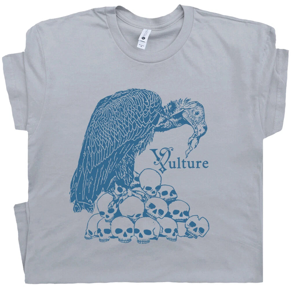 Vulture Shirt Cool Bird Graphic T Shirt Weird Vintage Raven Graphic Skull Tee